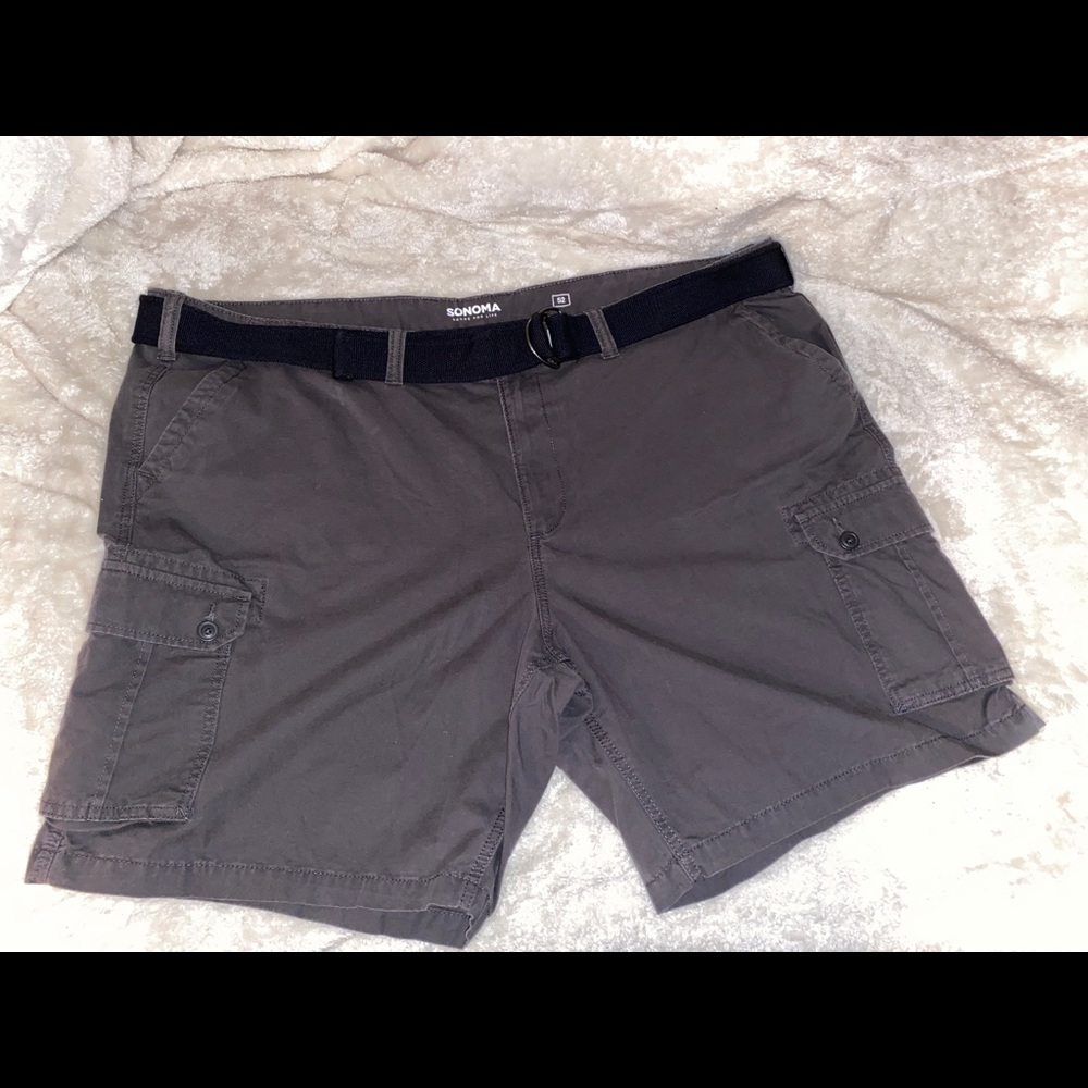 Mens SONOMA Classic Cargo SHORTS Size 52 Grey